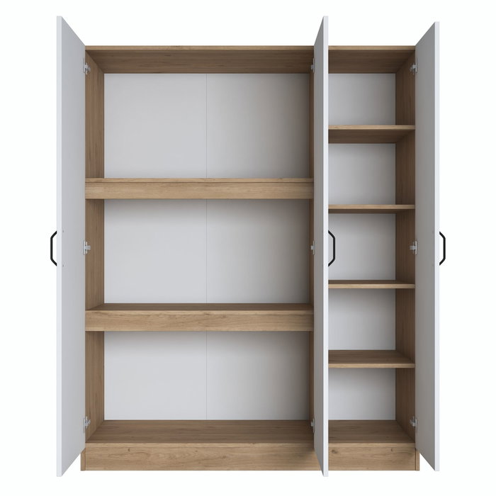 Hanah Home Armario BA105 - 2412 Nogal y Blanco
